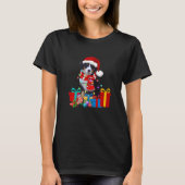 T-shirt Noël Bernese Mountain Dog Xmas Lumières Père Noël (Devant)