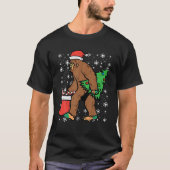 T-shirt Noël Bigfoot Père Noël Drôle Noël Sasquatch Hommes (Devant)