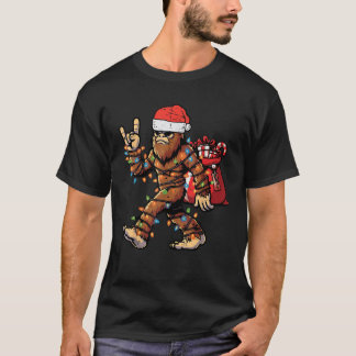 T-shirt Noël Bigfoot Sasquatch Rock Noël Rocker Men B