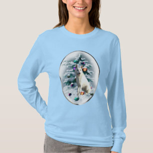 T-shirt Noël blanc de berger allemand