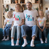 T-shirt Noël bleu hiver "Joyeux"