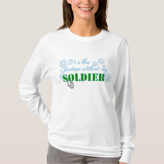 T-shirt Noël bleu sans soldat