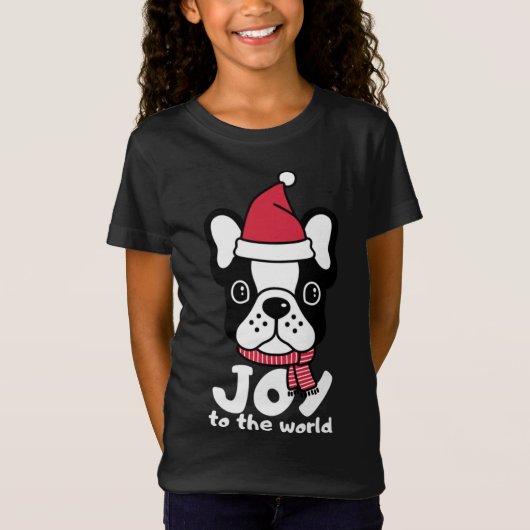 T-Shirt Noël Boston Terrier (Devant)