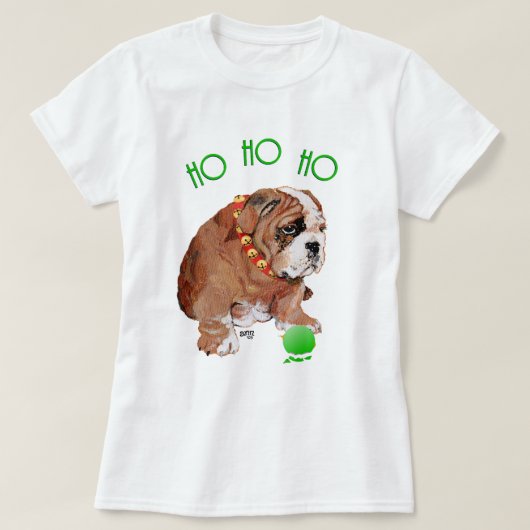 T-shirt Noël Bouledogue Anglais (Design devant)