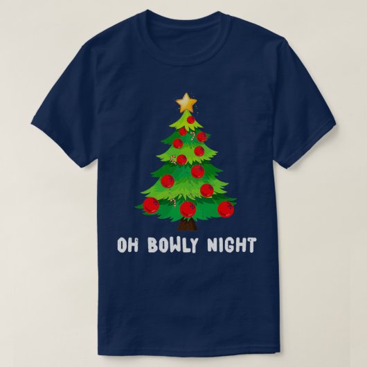 T-shirt Noël Bowling Xmas Tree Sport T (Design devant)