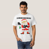 T-shirt Noël Boxeur de Boxe Drôle (Devant entier)