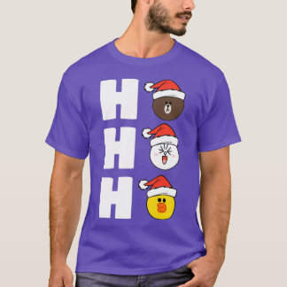 T-shirt Noel brun ours cône lapin lapin canard lapin