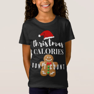 T-Shirt Noël Calories ne compte pas le pain d'épice homme