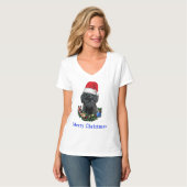 T-shirt Noël caniche (Devant entier)