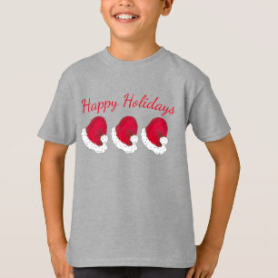 T-shirt Noël Casquette du Père Noël Rouge Joyeuses fêtes