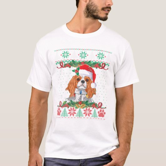 T-shirt Noël Cavalier King Charles Spaniel (Devant)