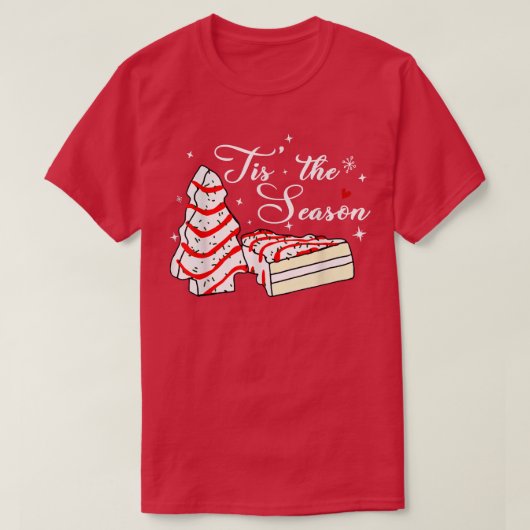 T-shirt Noël C'Est La Saison Les Gâteaux D'Arbre De Noël D (Design devant)
