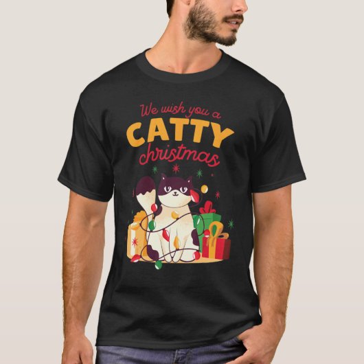 T-shirt Noël chat (Devant)