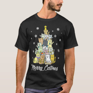 T-shirt Noël Chat Arbre Joyeux Catmas Funky Noël X