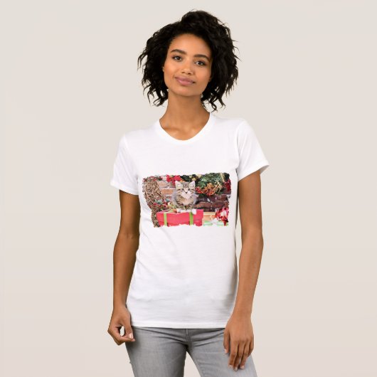 T-shirt Noël - chat de Kitty - Monki (Devant entier)