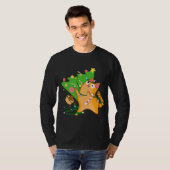 T-shirt Noël Chat Orange Tabby avec Zoomies Xmas arbre (Devant entier)