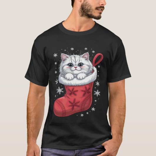 T-shirt Noël Chat Persan (Devant)