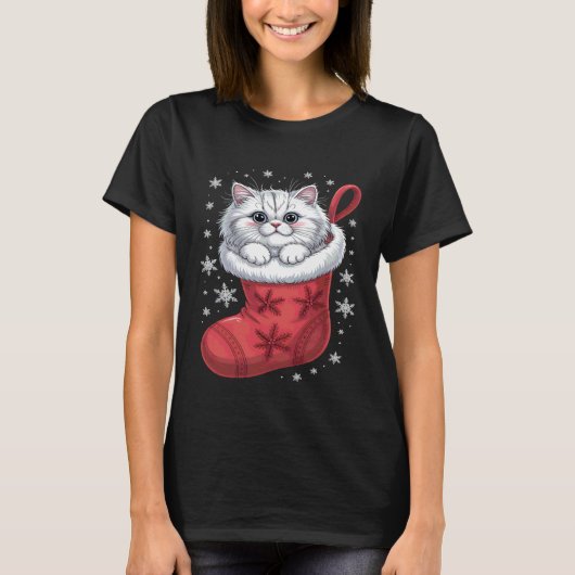 T-shirt Noël Chat Persan (Devant)
