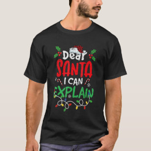 T-shirt Noël Cher Père Noël Je Peux Expliquer Funny Père N