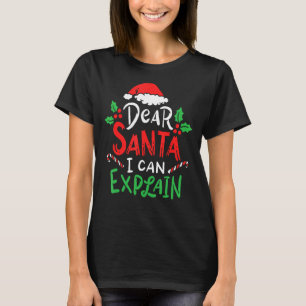 T-shirt Noël Cher Père Noël Je peux expliquer Père Noël Jo
