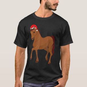 T-shirt Noël Cheval Chapeau Santa Xmas Pyjama Pour Garçons