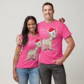 T-shirt Noël Chèvre de Noël Chèvre laide Éclairage Chèvre (Unisexe)