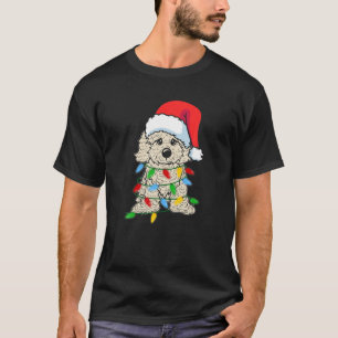 T-shirt Noël Chien Cavapo Lumière Drôle Chien Amoureux Noë