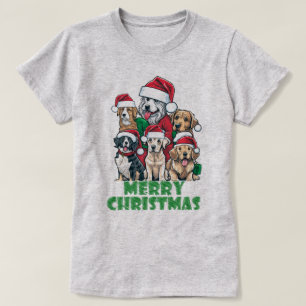 T-shirt Noël Chiens Squad Festive Vacances pour Amoureux d