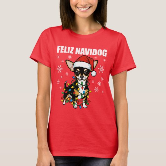 T-shirt Noël Chihuahua (Devant)