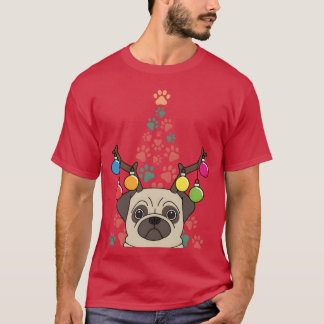 T-shirt Noël chiot vintage
