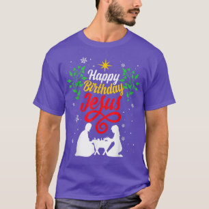 T-shirt Noël chrétien Joyeux Anniversaire Jésus tenue Ho