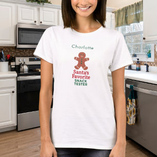 T-shirt Noël citation drôle nom du testeur de snack