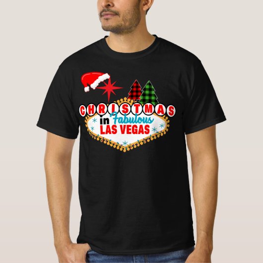 T-shirt Noël coloré à Las Vegas (Devant)