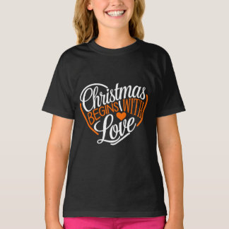 T-shirt Noël Commence Avec Amour Art numérique Design