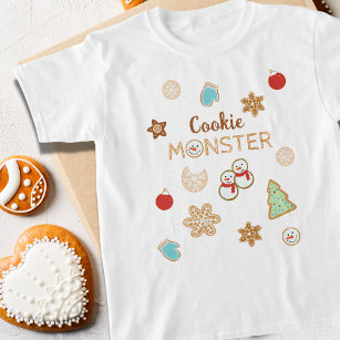 T-shirt Noël Cookies Monster Enfants
