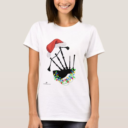 T-shirt Noël Cornemuses écossaises (Devant)