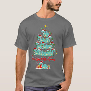 T-shirt Noël Correspondant Père Noël Brontosaurus Dinosaur