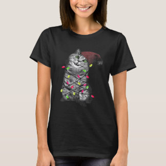 T-shirt Noël Cottage Core Chat Fée Core Noël Cu