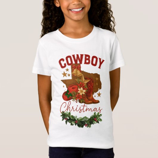 T-Shirt Noël Cowboy (Devant)