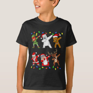 T-shirt Noël Dabbing Elfe Et Amis Garçons Enfants Dab Xm