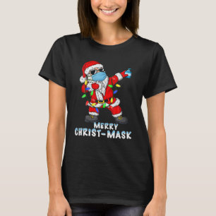 T-shirt Noël Dabbing Père Noël 2020 Porter un masque drôle