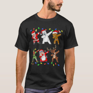 T-shirt Noël Dabbing Père Noël Elf Et Amis Garçons Enfants