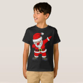 T-shirt Noël Dabbing Père Noël Garçons Filles Enfants Noël (Devant entier)