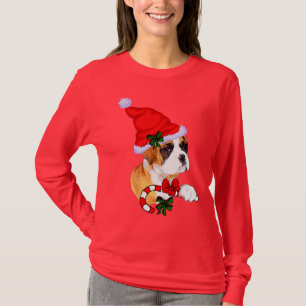 T-shirt Noël d'amants de boxeur joyeux