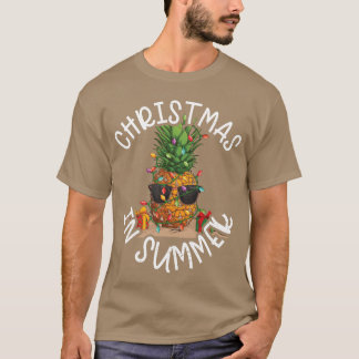 T-shirt Noël d'ananas en famille d'été