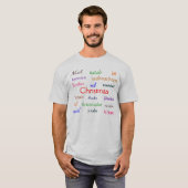 T-shirt Noël Dans Le Monde Entier En Cendres Et Couleurs (Devant entier)