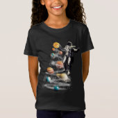 T-Shirt Noël dans le système solaire spatial L'astronaute  (Devant)