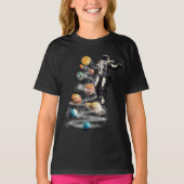 T-shirt Noël dans le système solaire spatial L'astronaute (Devant)