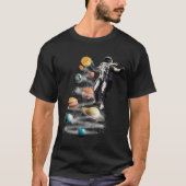 T-shirt Noël dans le système solaire spatial L'astronaute  (Devant)