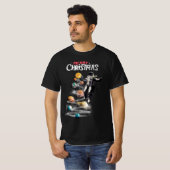 T-shirt Noël dans le système solaire spatial L'astronaute (Devant entier)
